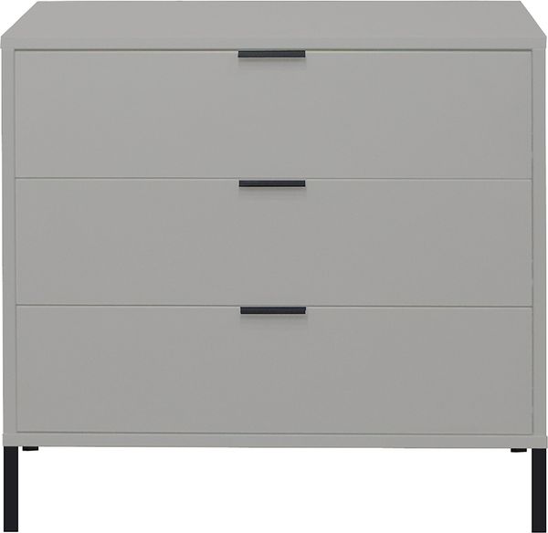 Kommode >Bonnie< in kreidegrau matt lack - 81x80x45cm (BxHxT)