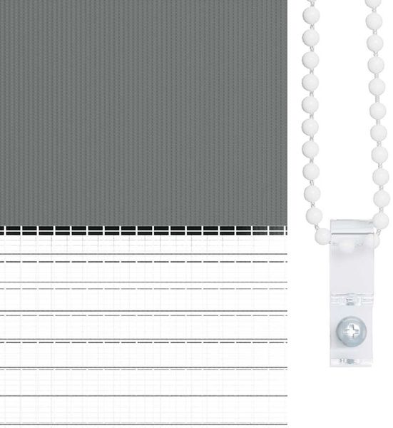 vidaXL Doppelrollo Dunkelgrau 60x230 cm Stoffbreite 55,9 cm Polyester 4014175 Bild 9