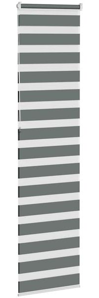 vidaXL Doppelrollo Dunkelgrau 60x230 cm Stoffbreite 55,9 cm Polyester 4014175 Bild 4