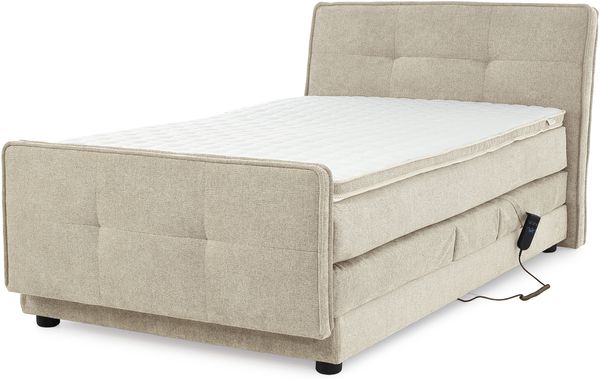 Jockenhöfer 'Paloma' Boxspringbett, 120x200 cm, Mittelstruktur Braun / Beige