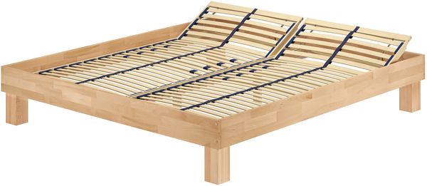 Erst-Holz Kingsize Doppelbett 200x200 Buche Bettrahmen Holzbett mit wählbarem Zubehör V-60. 87-20 inkl. Federholzrahmen