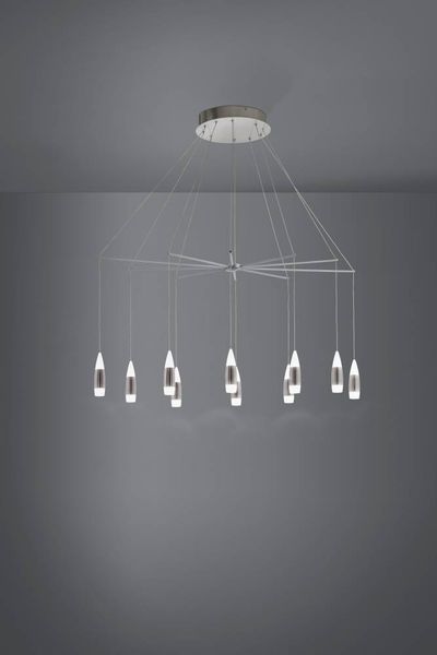 Eglo 39327 LED Pendelleuchte SANTIGA nickel-matt weiß, nickel-matt L:135cm B:41,5cm H:110cm