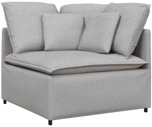 vidaXL Modulares Sofa Eckmodul mit Kissen Wolkengrau 100 cm 4104456