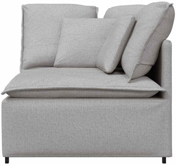 vidaXL Modulares Sofa Eckmodul mit Kissen Wolkengrau 100 cm 4104456 Bild 3