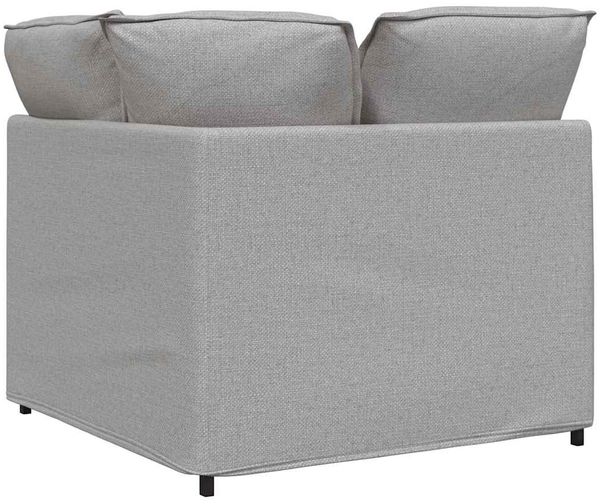 vidaXL Modulares Sofa Eckmodul mit Kissen Wolkengrau 100 cm 4104456 Bild 5