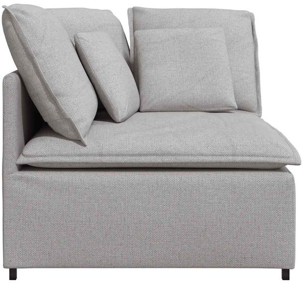 vidaXL Modulares Sofa Eckmodul mit Kissen Wolkengrau 100 cm 4104456 Bild 4