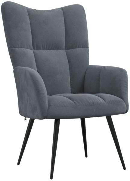 vidaXL Relaxsessel Dunkelgrau Samt [328074]