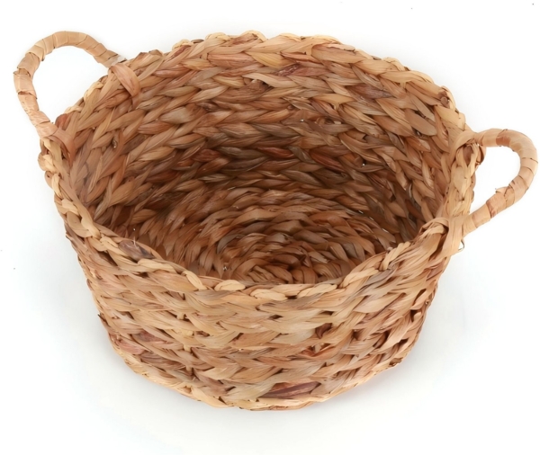 ECHTWERK Aufbewahrungskorb Runder Flechtkorb, 30 x 24 x 16 cm (1 St), aus Wasserhyazinthe, handgeflochten Bild 2