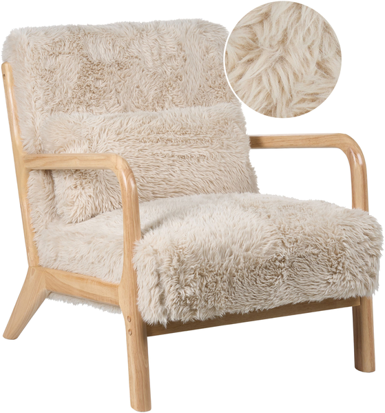 Sessel SKOVDE Webpelz Hellbeige