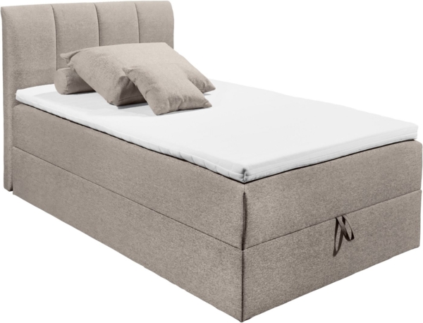'GRANADA 2' Polsterbett, schlamm, 120x200 cm