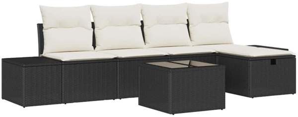 vidaXL Sofa Set mit Kissen 6 pcs Poly-Rattan 3360698