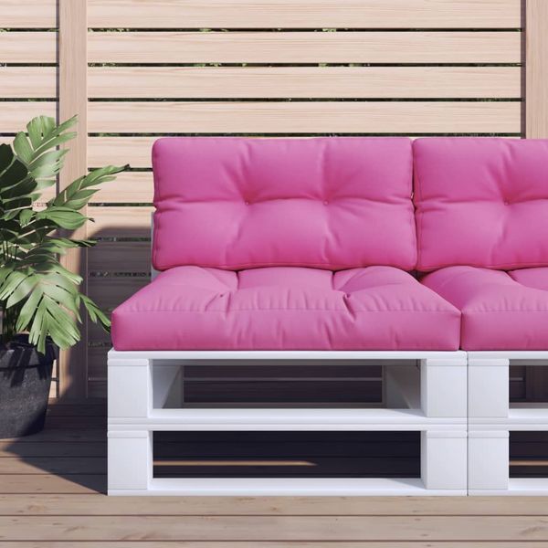 Palettenkissen 2er Set | Sitzkissen | Sitzauflage Rosa Stoff SH166