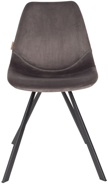 Esszimmerstuhl FRANKY VELVET Samt Grau von DutchBone Bild 3