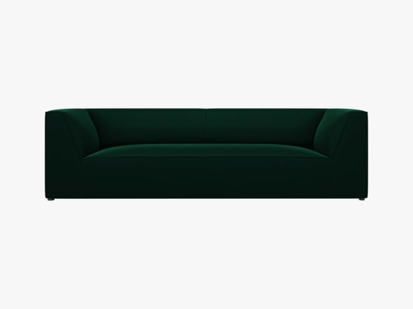 Micadoni Sofa Ruby 3-Sitzer Samt Salvador Flaschengrün