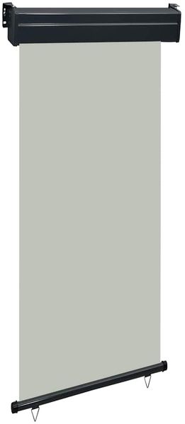 vidaXL Balkon-Seitenmarkise 105x250 cm Grau 48416