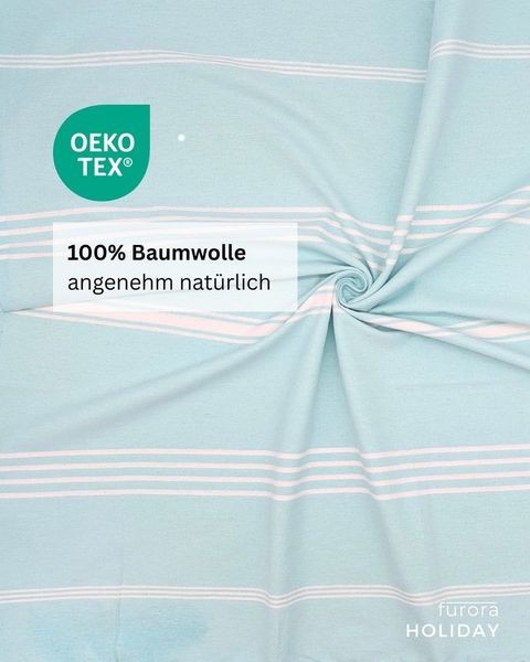 furora HOLIDAY Saunatuch Strandtuch Hamamtuch: groß 100x200 cm Saunatuch, Strandhandtuch dünn, Strandtuch Saunatuch aus 100% Baumwolle Strandtuch Set