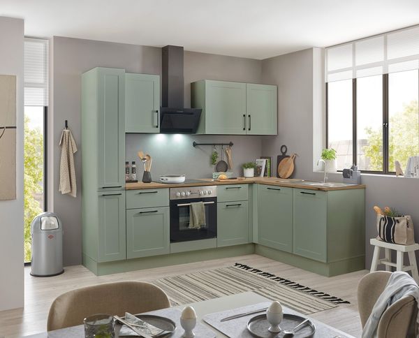BASIC by Balculina Winkelküche Marsi, Stellmaße 250x175 cm, wahlweise mit E-Geräten, Soft-Close-Funktion