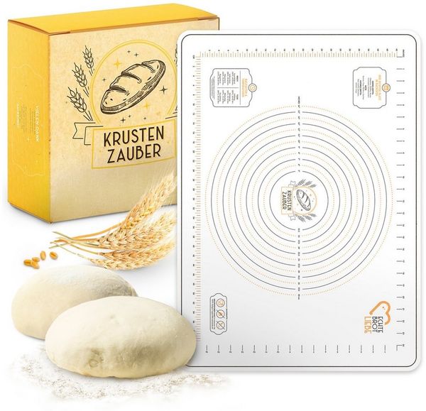 Krustenzauber Backmatte Zubehör - Brotschlingen, Schneebesen, Backmatte, Teig Reinigungstücher, Backmatte Silikon