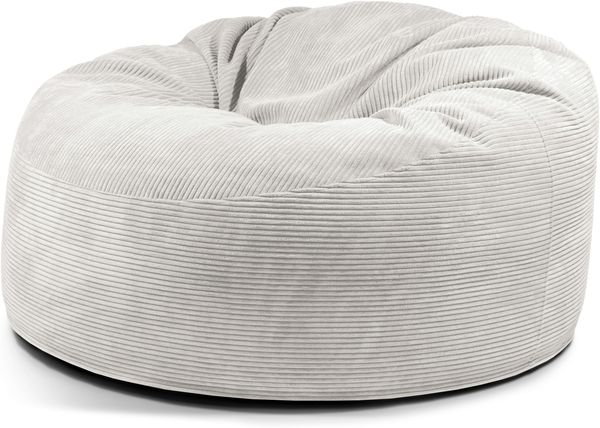 Schaumstoffsitzsack ‘OM 135‘, Bezugstoff - Waves, 100% Polyester, Snow, 90x135x135 cm.