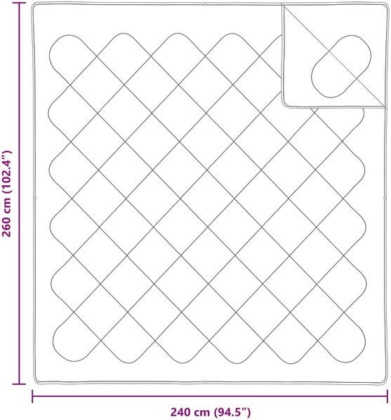 vidaXL Decke mit Kissen mit Kissen 3 pcs Weiß Mikrofaser 3378113 Bild 8