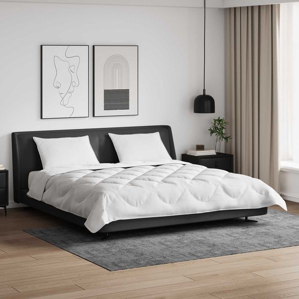 vidaXL Decke mit Kissen mit Kissen 3 pcs Weiß Mikrofaser 3378113