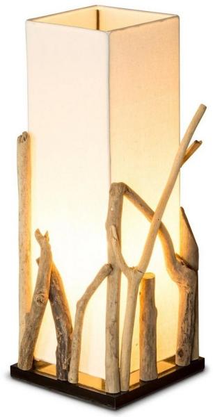 Levandeo® Nachttischlampe, Lampe Tischlampe aus Holz Holzlampe Tischleuchte Treibholz 50cm