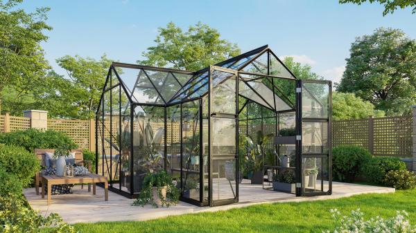 Vitavia Gewächshaus Clarus, ESG 3mm, schwarz