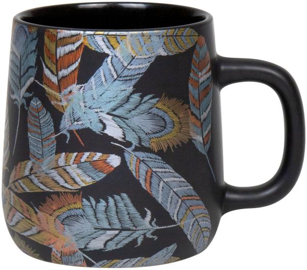 KÖNITZ Becher SHINY FEATHERS 395 ml aus Bone China Porzellan / Fassbecher