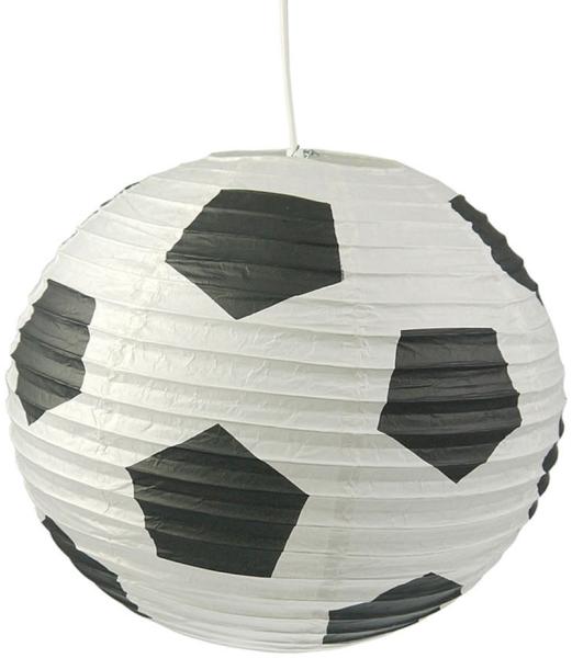 Kinder Papierlampe FUSSBALL Lampenschirm Ø 40cm Pendelleuchte mit Aufhängung