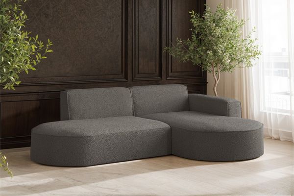 Kaiser Möbel Ecksofa Designer MODENA STUDIO L stoff Cord, Verita,Boucle, Ecksofa, Cord Sofa, L-Form, Links/Rechts wählbar