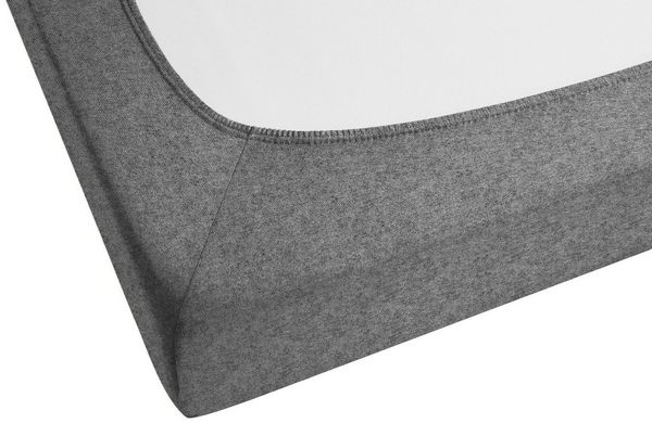 biberna Melange-Flanell Spannbetttuch 0841380 MELANGE UNI, titanium, 1x 90x190 cm - 100x200 cm
