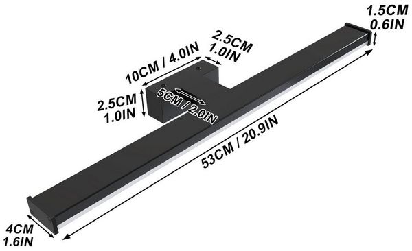 FIVMEN LED Spiegelleuchte Spiegellampe LED Badezimmer BeleuchtungWandleuchte Lampe Badleuchte, 15W, für Wandbeleuchtung und Spiegel Beleuchtung