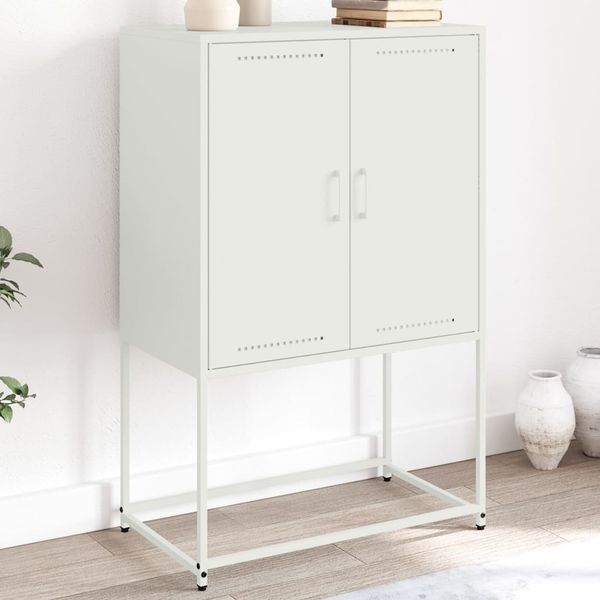 vidaXL Highboard Weiß 68,5x38,5x107 cm Stahl 846511