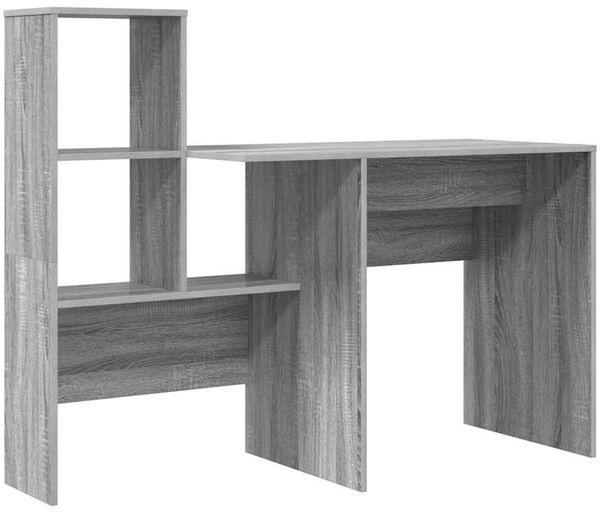 vidaXL Schreibtisch Graues Sonoma 131,5 x 50 x 106,5 cm Holzwerkstoff 869303 Bild 2