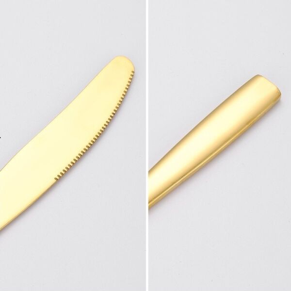 6er Set Speisemesser Messer L 23cm CF1005 Gold