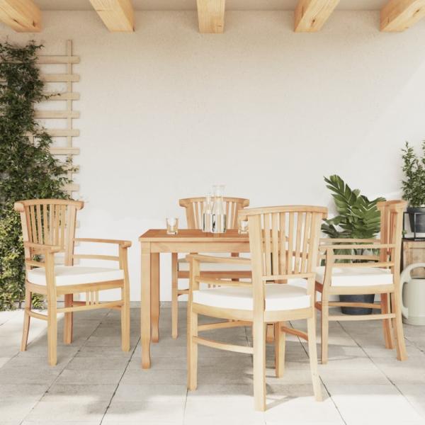 vidaXL 5-tlg. Garten-Essgruppe Massivholz Teak 3155762