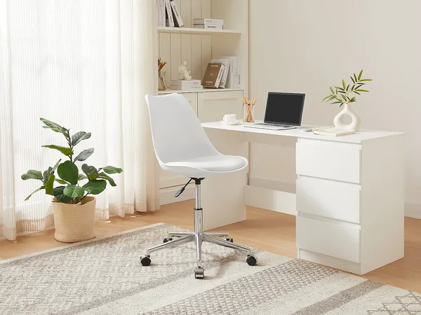 Vente-unique - XAFY Office chair Plastik Weiß - B 57 cm x H 92 cm80 cm x L 49 cm