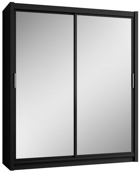 Beautysofa Kleiderschrank PARIS mit Spiegel & Kleiderstange (2-türig, viel Stauraum) Breite: 160 cm