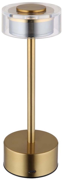 LED Tischleuchte, messing rauch, Touchdimmer, H 23,5 cm Bild 10