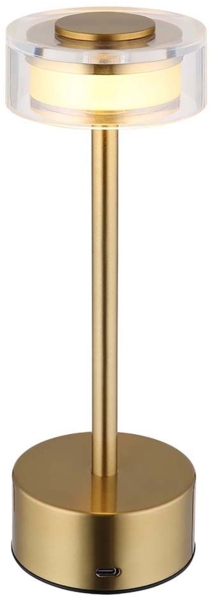 LED Tischleuchte, messing rauch, Touchdimmer, H 23,5 cm Bild 7