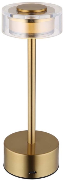 LED Tischleuchte, messing rauch, Touchdimmer, H 23,5 cm Bild 8