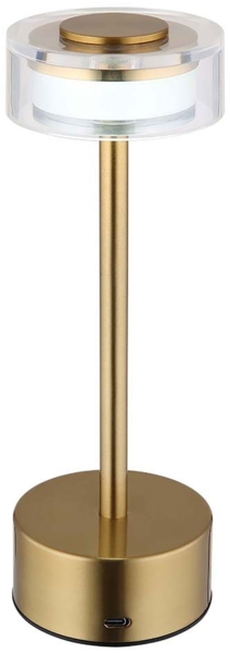 LED Tischleuchte, messing rauch, Touchdimmer, H 23,5 cm Bild 6