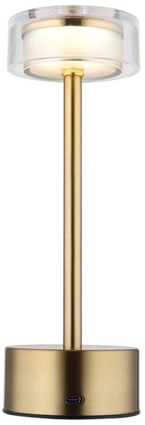 LED Tischleuchte, messing rauch, Touchdimmer, H 23,5 cm Bild 9