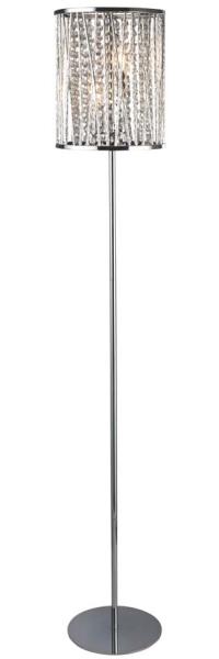 Stehleuchte, Chrom, H 152 cm, Aluminium, Kristall, ELISE