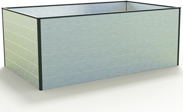 GFP Hochbeet Kräuter-Gemüse-Beet Aluminium CHRISTINA - 195 x 119 x 77 cm - Aluminium eloxiert
