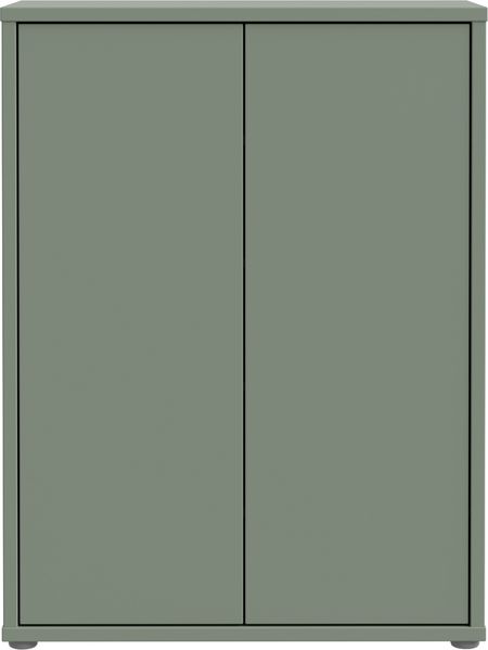 Forte ALICE SPRINGS Schuhschrank 70 80, moderner Flurschrank mit 2 Türen und 4 Einlegeböden, Holzwerkstoff, Salbei, 74,5 cm breit x 99,1 cm hoch x 34,9 cm tief Bild 2