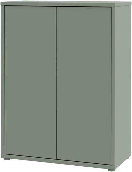 Forte ALICE SPRINGS Schuhschrank 70 80, moderner Flurschrank mit 2 Türen und 4 Einlegeböden, Holzwerkstoff, Salbei, 74,5 cm breit x 99,1 cm hoch x 34,9 cm tief Bild 8