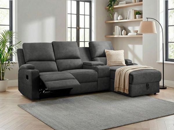 Home affaire Ecksofa Napori Multimediasofa, 3er Kinosessel XXL, L-Form, Kinosofa mit Relaxfunktion, Getränkehalter, Staufach und Staukasten