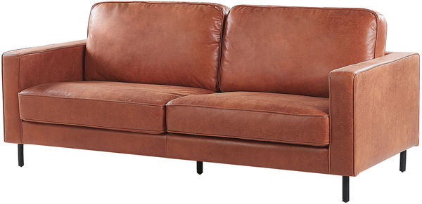 Sofa Set Lederoptik goldbraun 4-Sitzer SAVALEN Bild 4