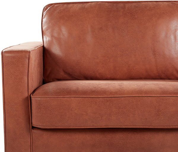 Sofa Set Lederoptik goldbraun 4-Sitzer SAVALEN Bild 7